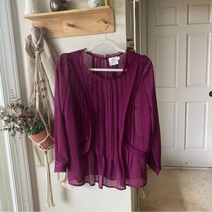 HD in Paris Magenta Sheer Top